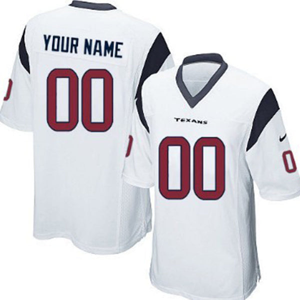 Custom Houston Texans White Limited Jersey Stitched American Football Jerseys