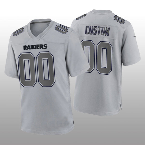 Custom Las Vegas Raiders Gray Atmosphere Game Jersey  Stitched American Football Jerseys