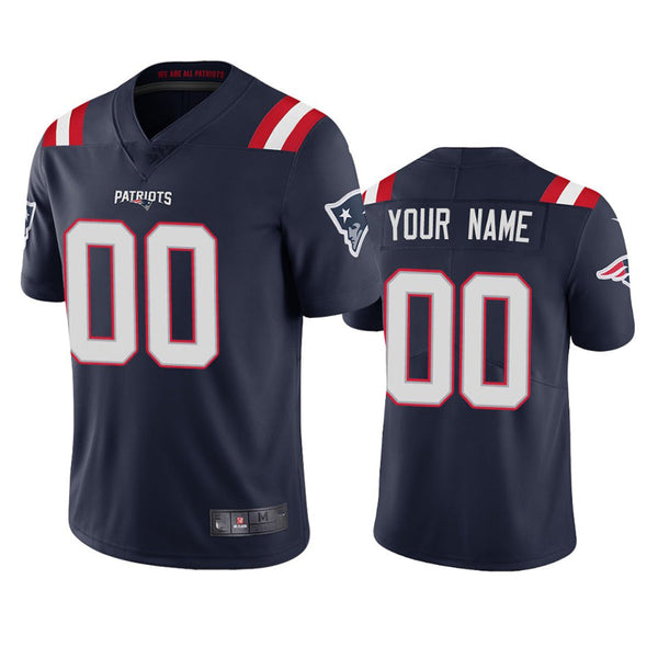 Custom New England Patriots Navy 2020 Vapor Limited Jersey Stitched American Football Jerseys