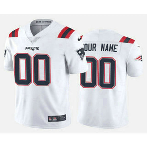 Custom New England Patriots New White Vapor Untouchable Stitched Limited Jersey Stitched American Football Jerseys