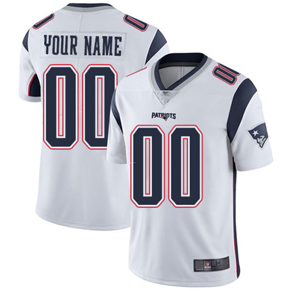 Custom New England Patriots White Vapor Untouchable Player Limited Jersey Stitched American Football Jerseys