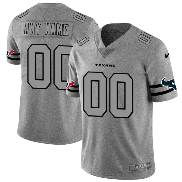 Custom Houston Texans 2019 Gray Gridiron Gray Vapor Untouchable Limited Jersey Stitched American Football Jerseys