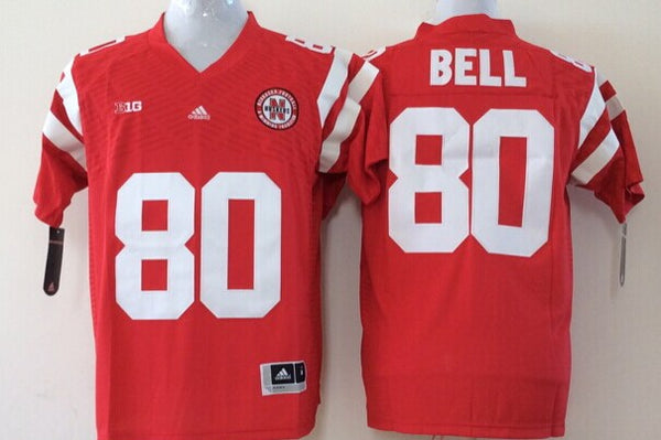 Men's Nebraska Huskers Kenny Bell #80 Scarlet Player Game Jersey