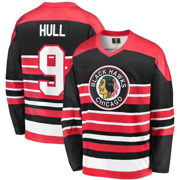 Men's Chicago Blackhawks Bobby Hull #9 Red Premier Breakaway Retired Player Jersey