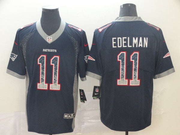 Men's New England Patriots Julian Edelman #11 Navy Player Game Jersey