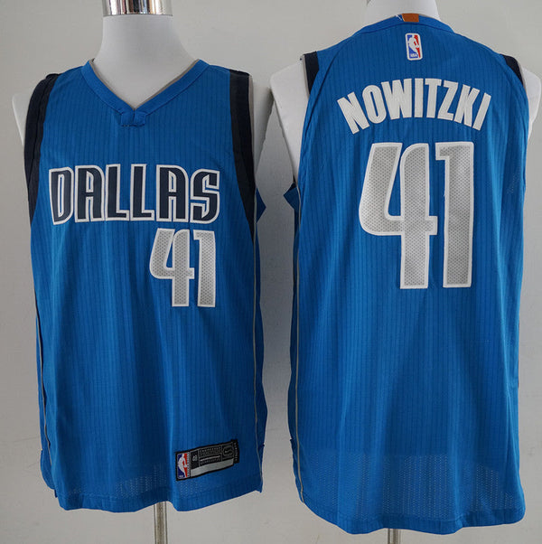 Men's Dallas Mavericks Dirk Nowitzki #41 NBA Blue Replica Swingman Jersey