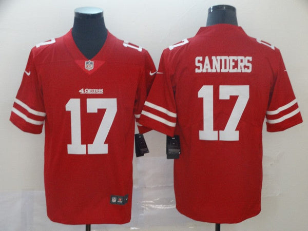 Men's San Francisco 49ers Emmanuel Sanders #17 Red Game Jersey