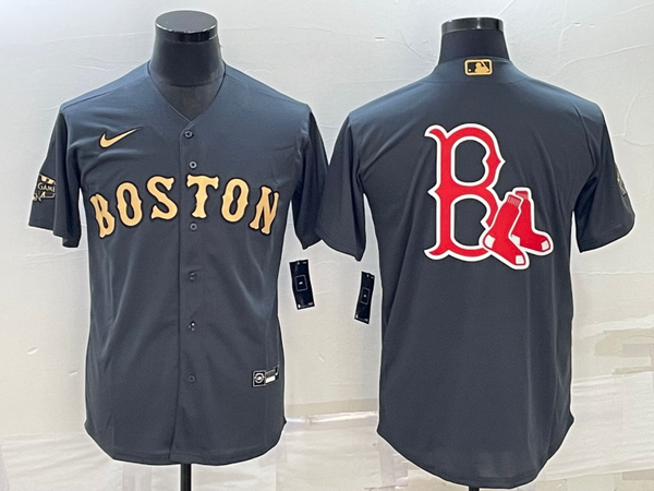 Men's Boston Red Sox Gray Replica Team Jersey