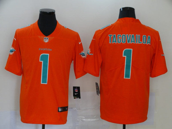 Men's Miami Dolphins Tua Tagovailoa #1 Orange Inverted Legend Jersey