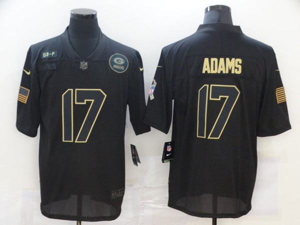 Men's Green Bay Packers Davante Adams #17 Black Game Player Jersey