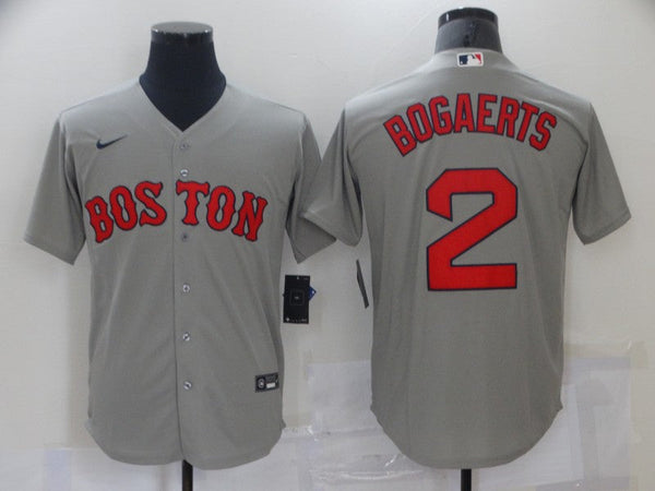 Men's Boston Red Sox Xander Bogaerts #2 Gray Replica Baseball Jersey