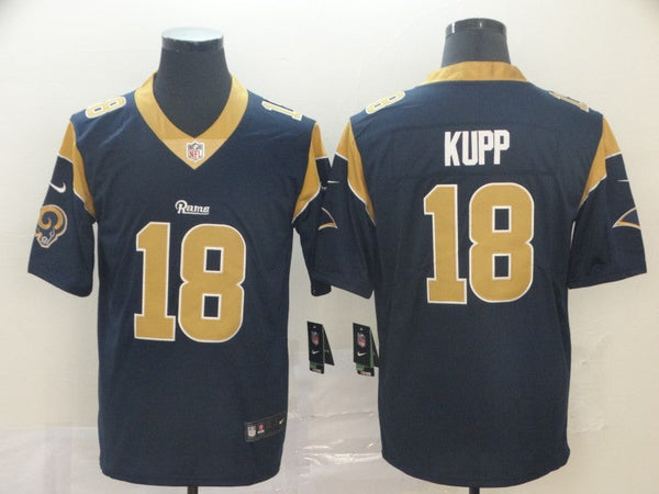 Men's Los Angeles Rams Cooper Kupp #18 Navy Game Jersey