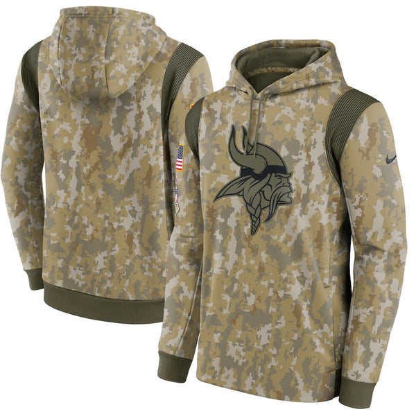 Men's Minnesota Vikings NFL 2021 Salute to Service Hoodie Camouflage