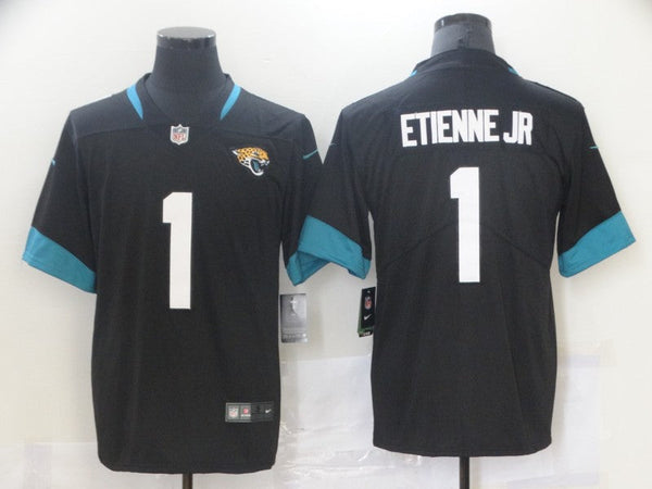 Men's Jacksonville Jaguars Travis Etienne Jr. #1 Black Game Jersey