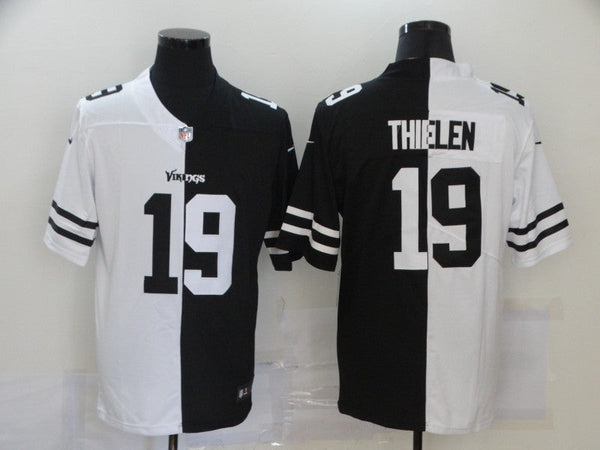 Men's Minnesota Vikings Adam Thielen #19 Black/White Game Jersey