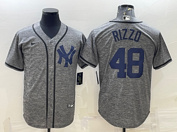 Men's New York Yankees Anthony Rizzo #48 Gray Replica Player Jersey