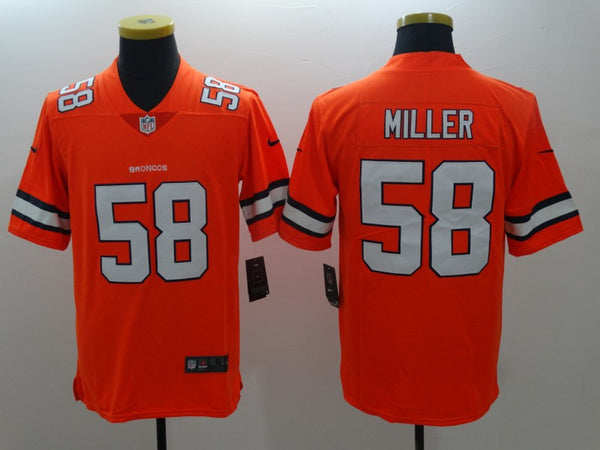 Men's Denver Broncos Von Miller #58 Orange Game Player Jersey