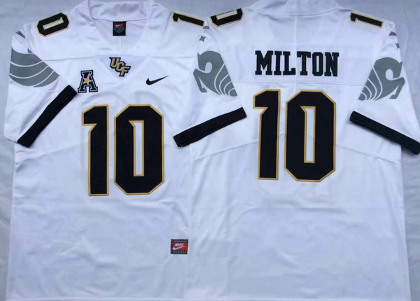 Men's UCF Knights McKenzie Milton #10 White Player Game Jersey