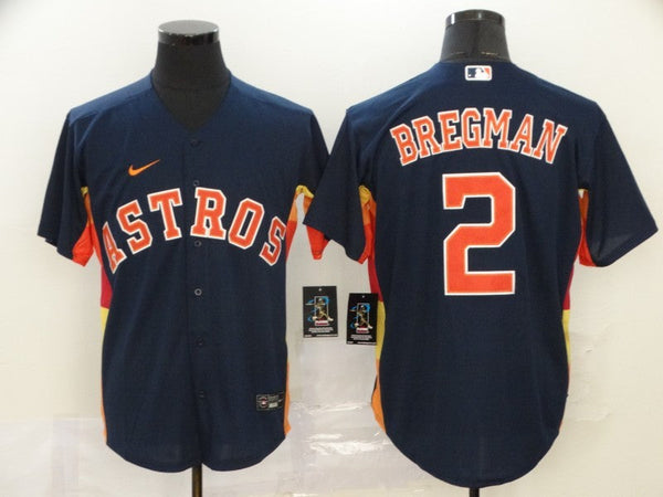 Men's Houston Astros Alex Bregman #2 Navy Replica Baseball Jersey