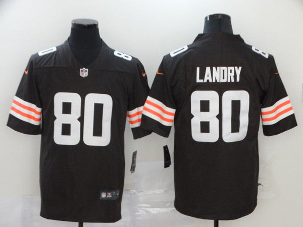 Men's Cleveland Browns Jarvis Landry #80 Brown Game Player Jersey