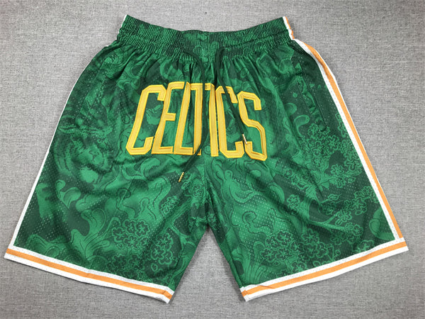 Men's Boston Celtics Green Year of the Tiger Edition Pocket Shorts