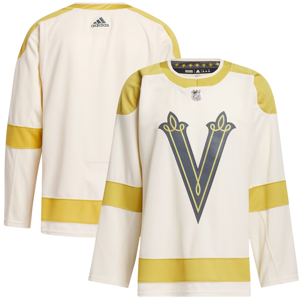 Men's Vegas Golden Knights Cream 2024 NHL Winter Classic Primegreen Authentic Blank Jersey