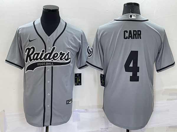 Men's Las Vegas Raiders Derek Carr #4 Gray Game Jersey Joint Edition