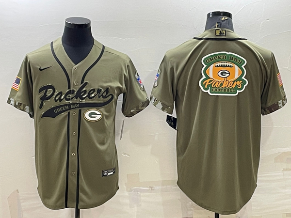 Men's Green Bay Packers Olive 2022 Salute To Service Limited Jersey