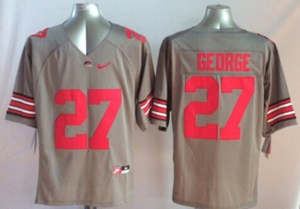 Men's Ohio State Buckeyes Eddie George #27 Gray Player Game Jersey