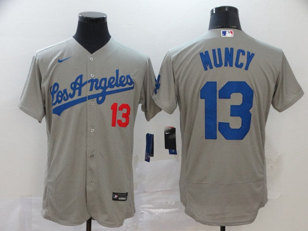 Men's Los Angeles Dodgers Max Muncy #13 Gray Replica Player Jersey