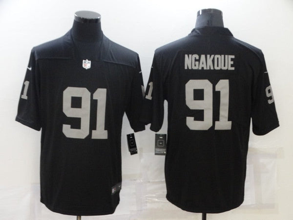 Men's Las Vegas Raiders Yannick Ngakoue #91 Black Game Jersey