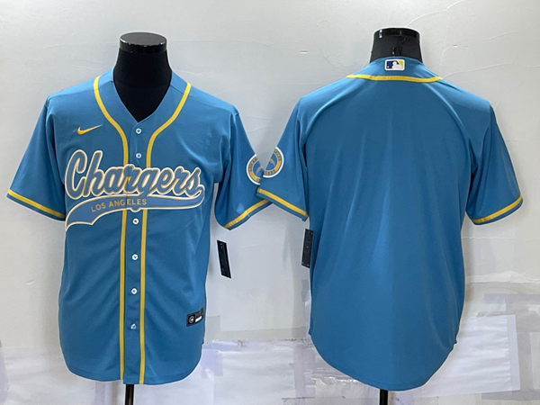 Men's Los Angeles Chargers Powder Blue Blank Jersey