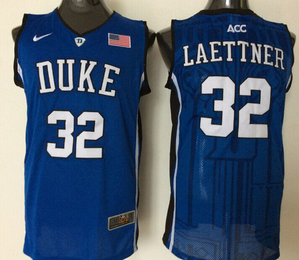 Men's Duke Blue Devils Christian Laettner #32 Blue Player Jersey