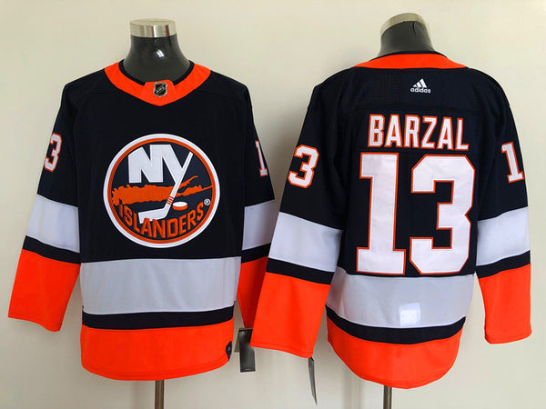 Men's New York Islanders Mathew Barzal #13 Black Player Game Jersey