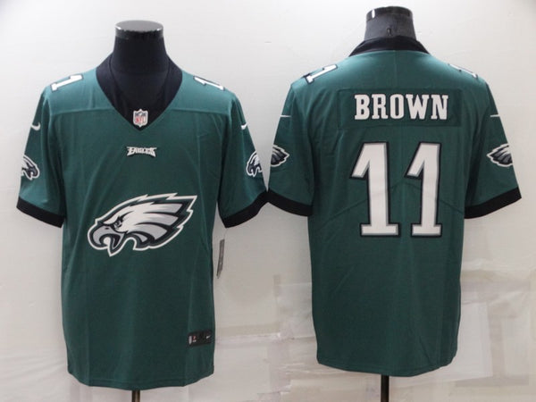 Men's Philadelphia Eagles A.J. Brown #11 Midnight Green Game Player Jersey