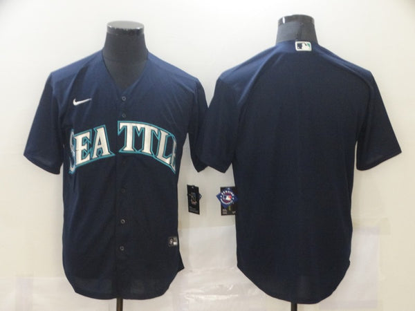 Men's Seattle Mariners Navy Alternate Replica Blank Jersey