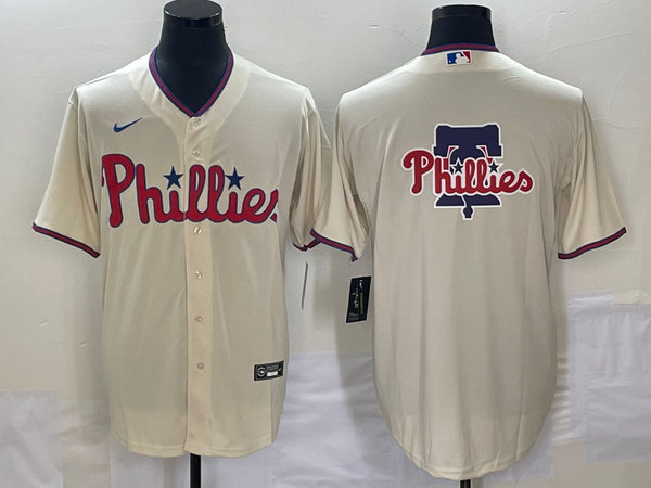 Men's Philadelphia Phillies Beige Replica Team Jersey