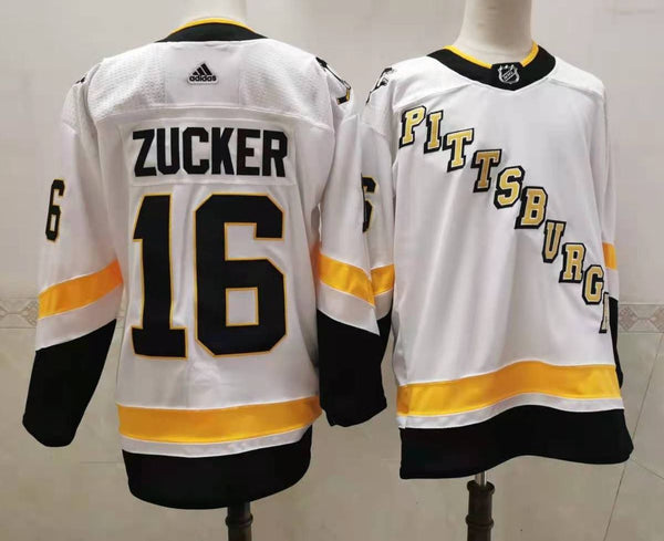 Men's Pittsburgh Penguins Jason Zucker #16 White Player Game Jersey