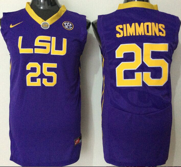 Men's LSU Tigers Ben Simmons #25 Purple Player Game Jersey