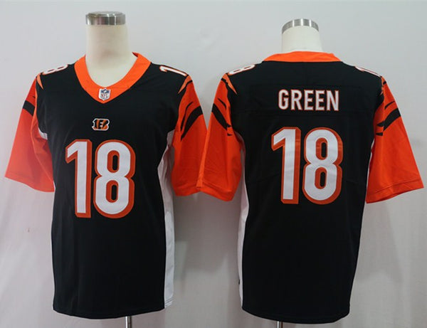 Men's Cincinnati Bengals A.J. Green #18 Black Game Jersey