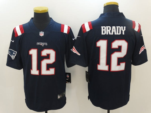 Men's New England Patriots Tom Brady #12 Navy Game Jersey