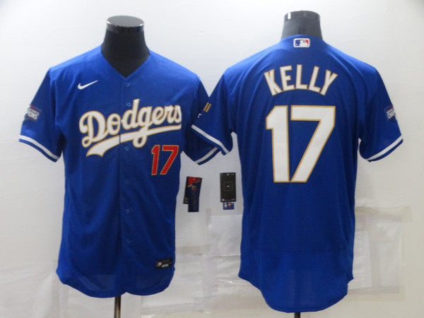 Men's Los Angeles Dodgers Joe Kelly #17 Blue Replica Baseball Jersey