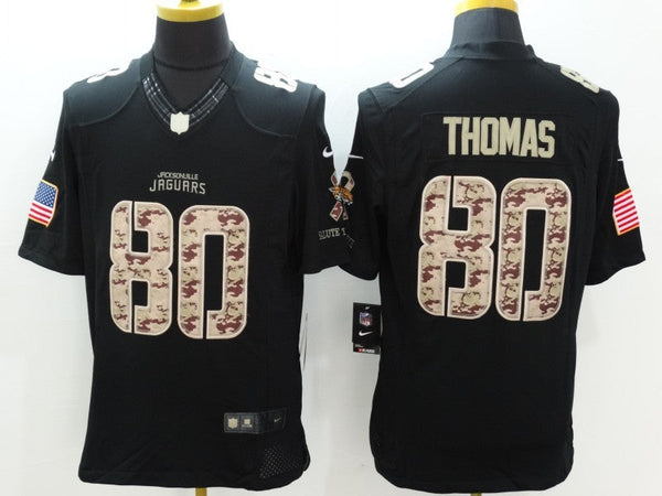 Men's Jacksonville Jaguars Mike Thomas #80 Black Game Jersey