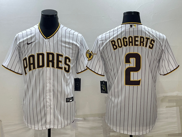 Men's San Diego Padres Xander Bogaerts #2 White Home Replica Player Jersey