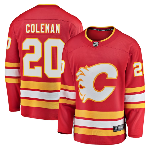 Men's Calgary Flames Blake Coleman #20 Red Home Breakaway Player Jersey