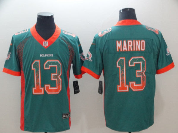 Men's Miami Dolphins Dan Marino #13 Green Alternate Game Jersey