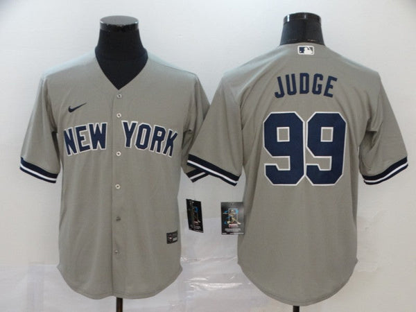 Men's New York Yankees Aaron Judge #99 Gray Replica Baseball Jersey