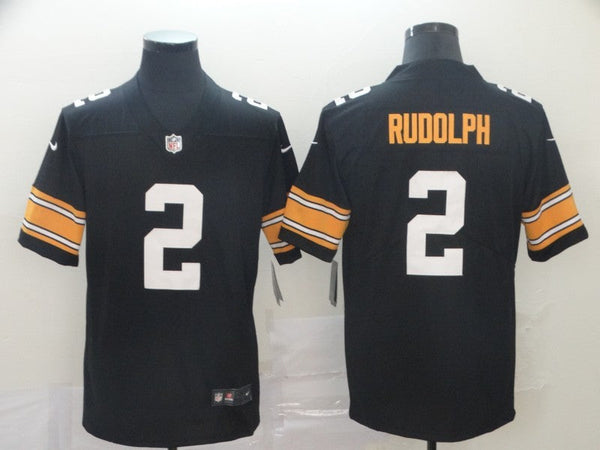 Men's Pittsburgh Steelers Mason Rudolph #2 Black Player Game Jersey