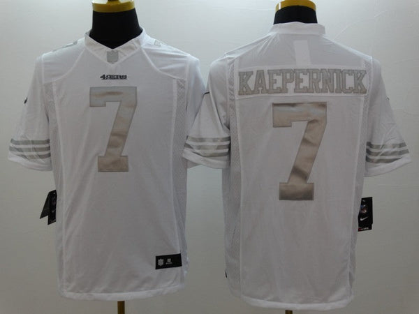 Men's San Francisco 49ers Colin Kaepernick #7 White Authentic Game Jersey