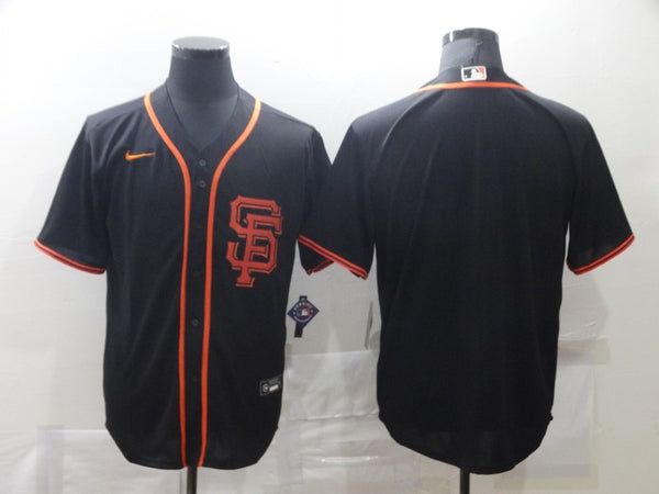 Men's San Francisco Giants Black Alternate Replica Blank Jersey